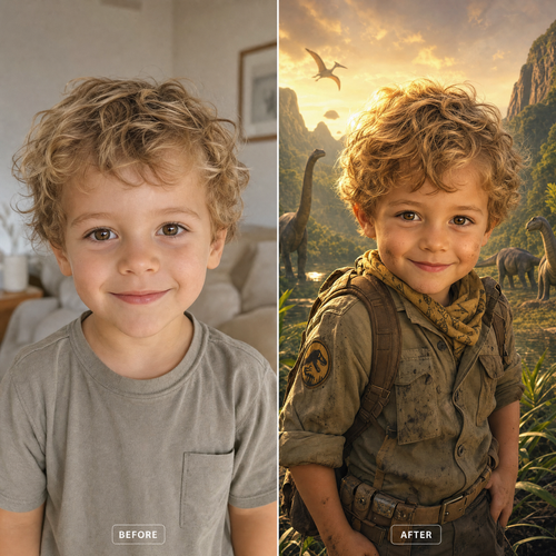 The Dinosaur Adventure - before and after